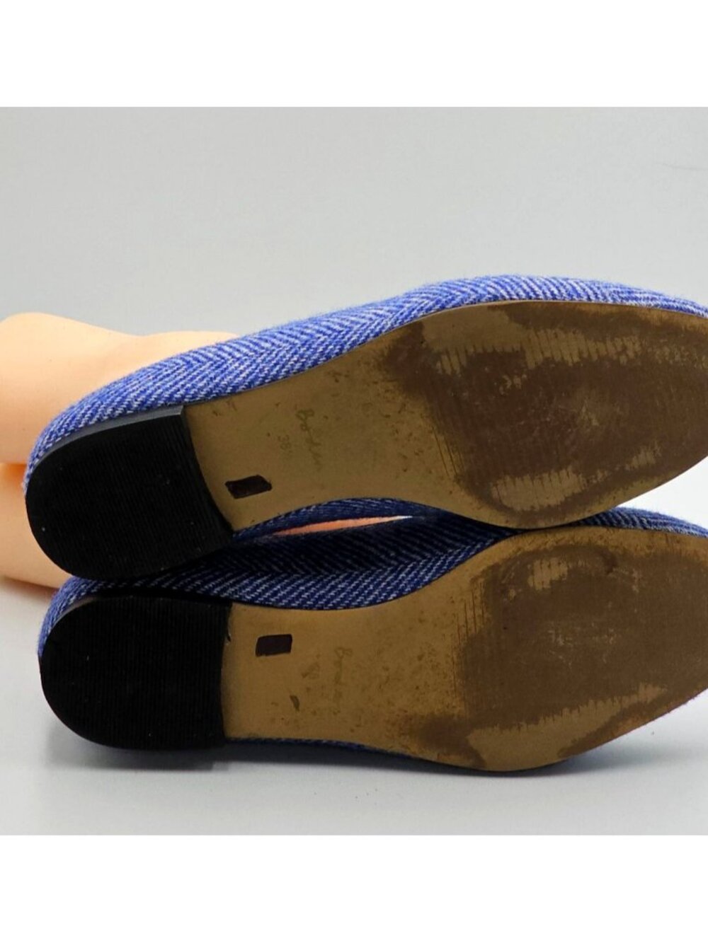 Boden Women’s Blue Ines Herringbone Tassel Loafers Flats Shoes Sz 8 (38.5) 2916 - Picture 5 of 16